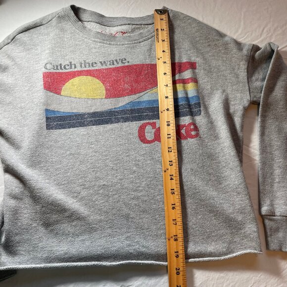 Coca Cola Sweatshirt  XSMALL / Catch the Wave / GRAY / Long Sleeve EUC - Picture 8 of 14